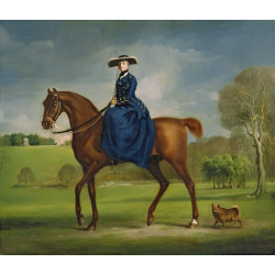 The countess of coningsby in the costume of the charlton hunt c1760