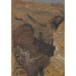Monastery in the ravine of wady kelt 1918