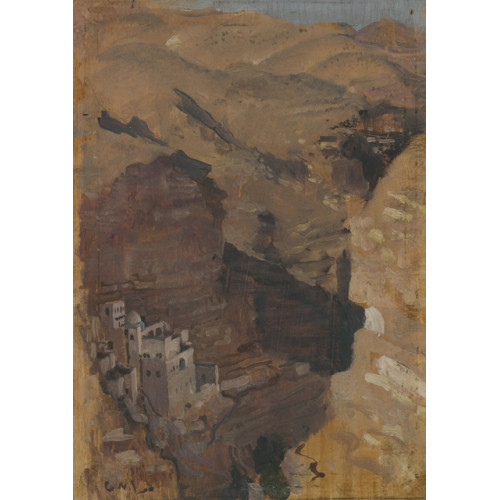 Monastery in the ravine of wady kelt 1918