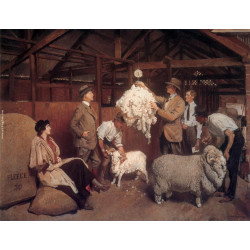 Weighing the fleece 1921