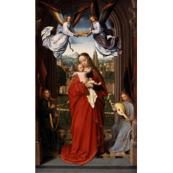Virgin and child with four angels