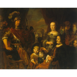 Coriolanuss mother and wife begging him to spare rome