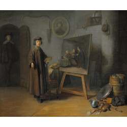 A painter in his studio