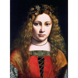 A youth crowned with flowers