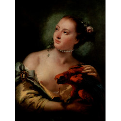 A young woman with a macaw A young woman with a macaw