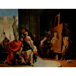 Alexander the great and campaspe in the studio of apelles