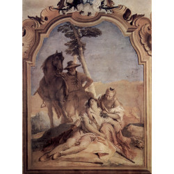 Angelica accompanied by a shepherd who cares medorus with herbs 1757