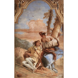 Angelica carving medoro s name on a tree 1757