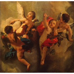 Cupids with grapes allegory of autumn