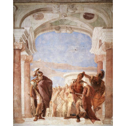 Detail of agamemnon from minerva restraining achilles from killing agamemnon 1757...