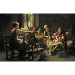 Family in an interior