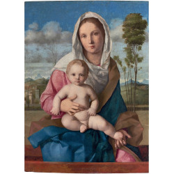 Madonna and child in a landscape