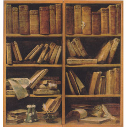 Book shelf with music writings 1730