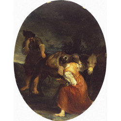 Genre scene shepherd and shepherdess