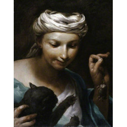 Girl with a cat 1700
