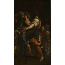 Peasants with donkeys 1715