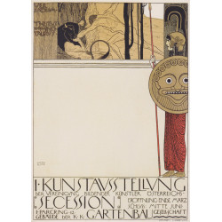 Poster for the first exhibiton of the secession in austria theseus and minotaur 1898...