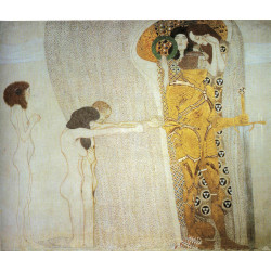 The beethoven frieze the longing for happiness left wall