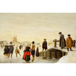 Figures skating in a dutch landscape ca 1625 1
