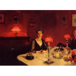 A dinner table at night 1884