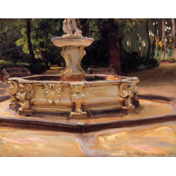 A marble fountain at aranjuez spain 1912 A marble fountain at aranjuez spain 1912