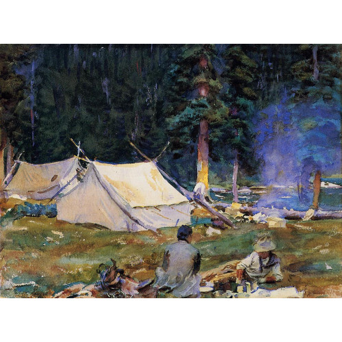 Camping at lake o hara 1916