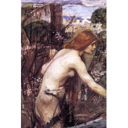 Woman picking flowers