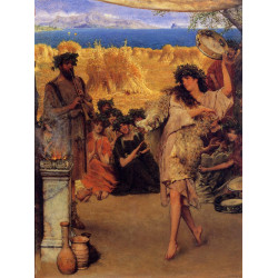 A harvest festival a dancing bacchante at harvest time 1880