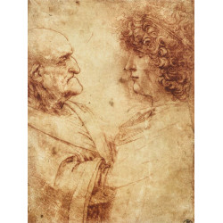 Heads of an old man and a youth