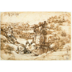 Landscape drawing for santa maria della neve 1473