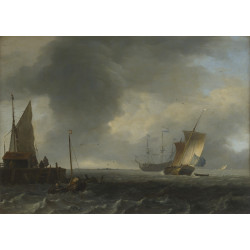 A view across a river near dordrecht