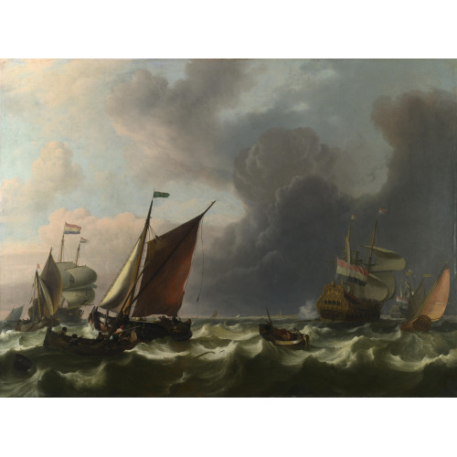 Dutch men of war off enkhuizen