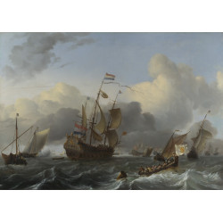 The eendracht and a fleet of dutch men of war