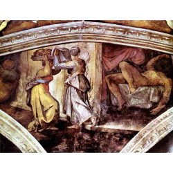 Sistine chapel ceiling judith carrying the head of holofernes 1512