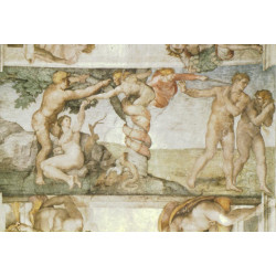 Sistine chapel ceiling the temptation and expulsion 1512