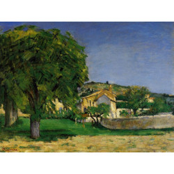 Chestnut trees and farmstead of jas de bouffin 1876