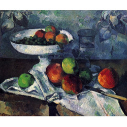 Compotier glass and apples 1880