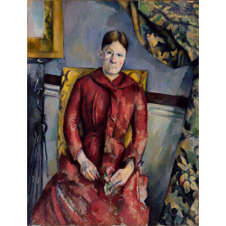 Madame cezanne in a red dress 1888 90