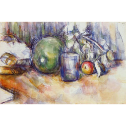 Still life with green melon