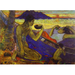 A canoe tahitian family 1896