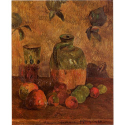 Apples jug iridescent glass