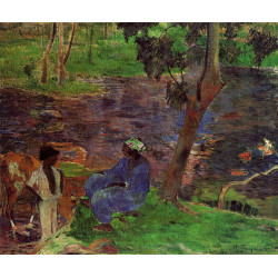 At the pond 1887