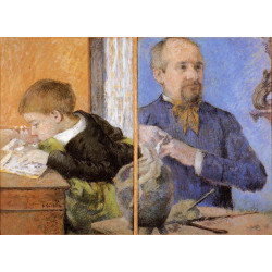 Aube the sculptor and his son 1882