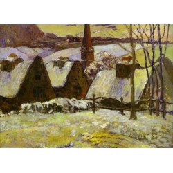 Breton village under snow 1894 Breton village under snow 1894