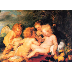 Christ and st john with angels