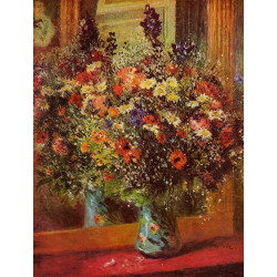 Bouquet in front of a mirror 1877