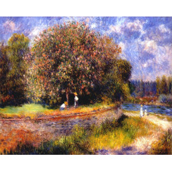 Chestnut tree blooming 1881