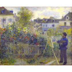 Claude monet painting in his garden at argenteuil 1883