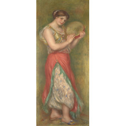 Dancing girl with tambourine
