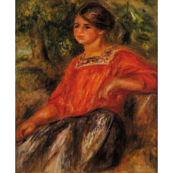 Gabrielle in the garden at cagnes 1911